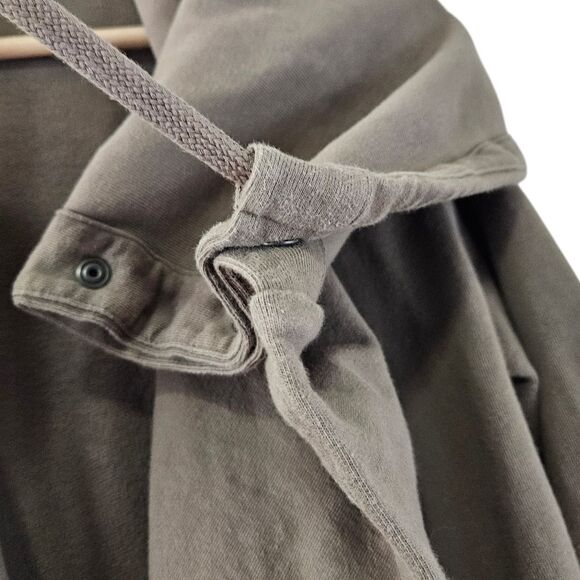 AllSaints Brooke Sweat Knit Jersey Waterfall Front Brown Jacket womens size Smal - Picture 6 of 9